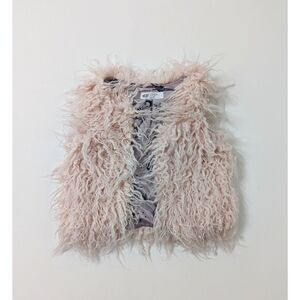 H&M Faux Fur Pink Vest Girl's Size 3/4 Years